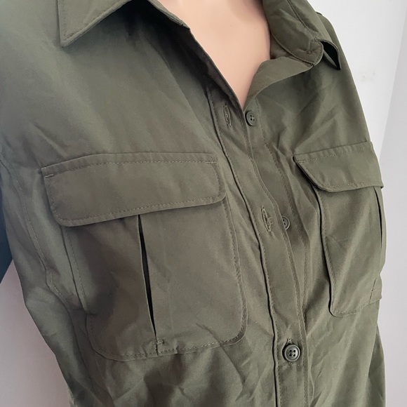 M Columbia olive 🫒 shirt vented shoulder NWOT - Picture 4 of 13